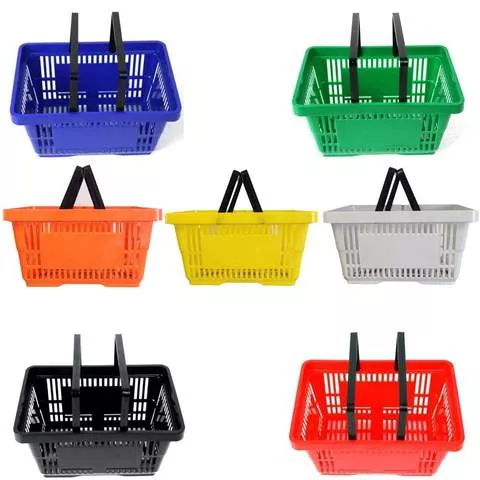 Premier Coloured Shopping Basket with 2 Handles